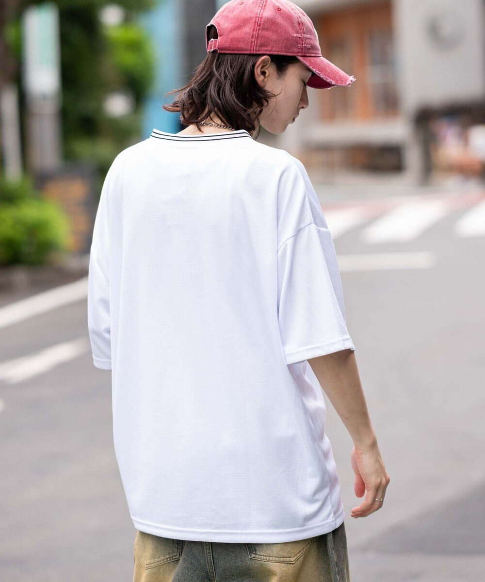 WEGO 【２点セット/ユニセックス着用ITEM/吸水速乾】アクセ付きメッシュロゴT（SS） 