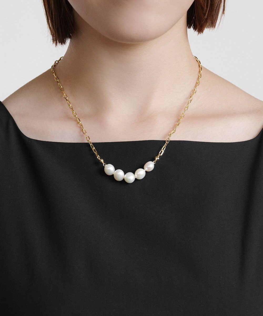 TOCCA LINE PEARL NECKLACE 淡水パールネックレス 
