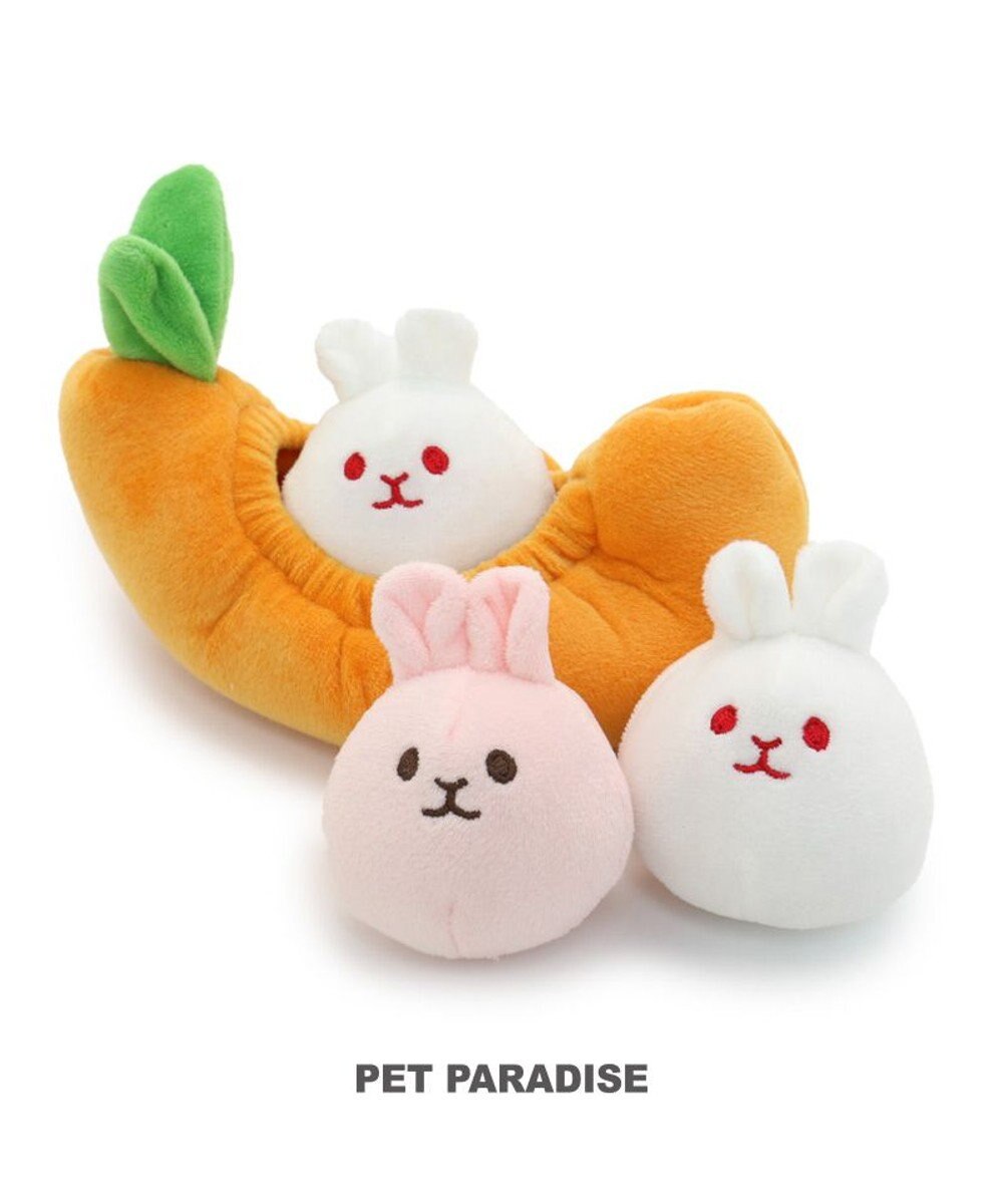 PET PARADISE 犬 おもちゃ ぬいぐるみ うさぎ ニンジン オレンジ