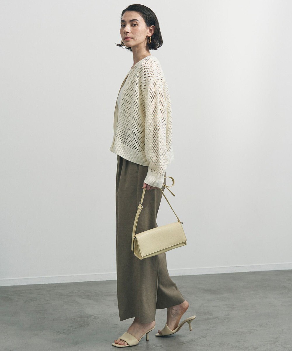 UNFILO クロシェレースニット ZIPカーディガン 