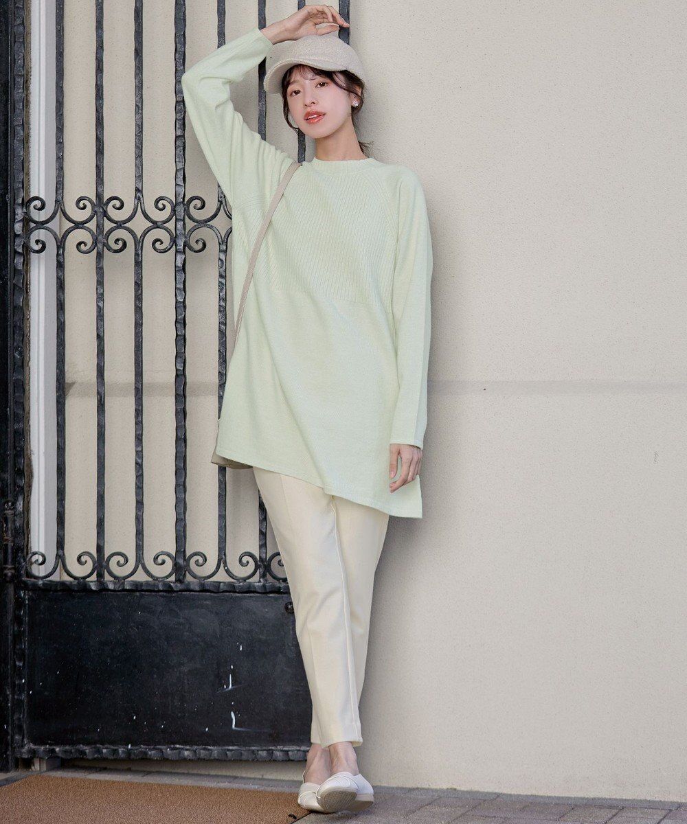 Tiaclasse 【新色追加・洗える】ミドルリブニットチュニック 