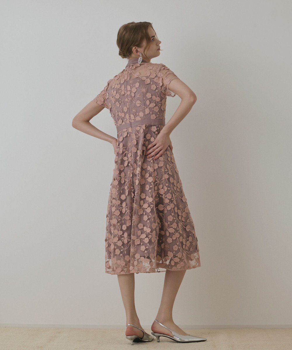 GRACE CONTINENTAL フラワ－フレアドレス 