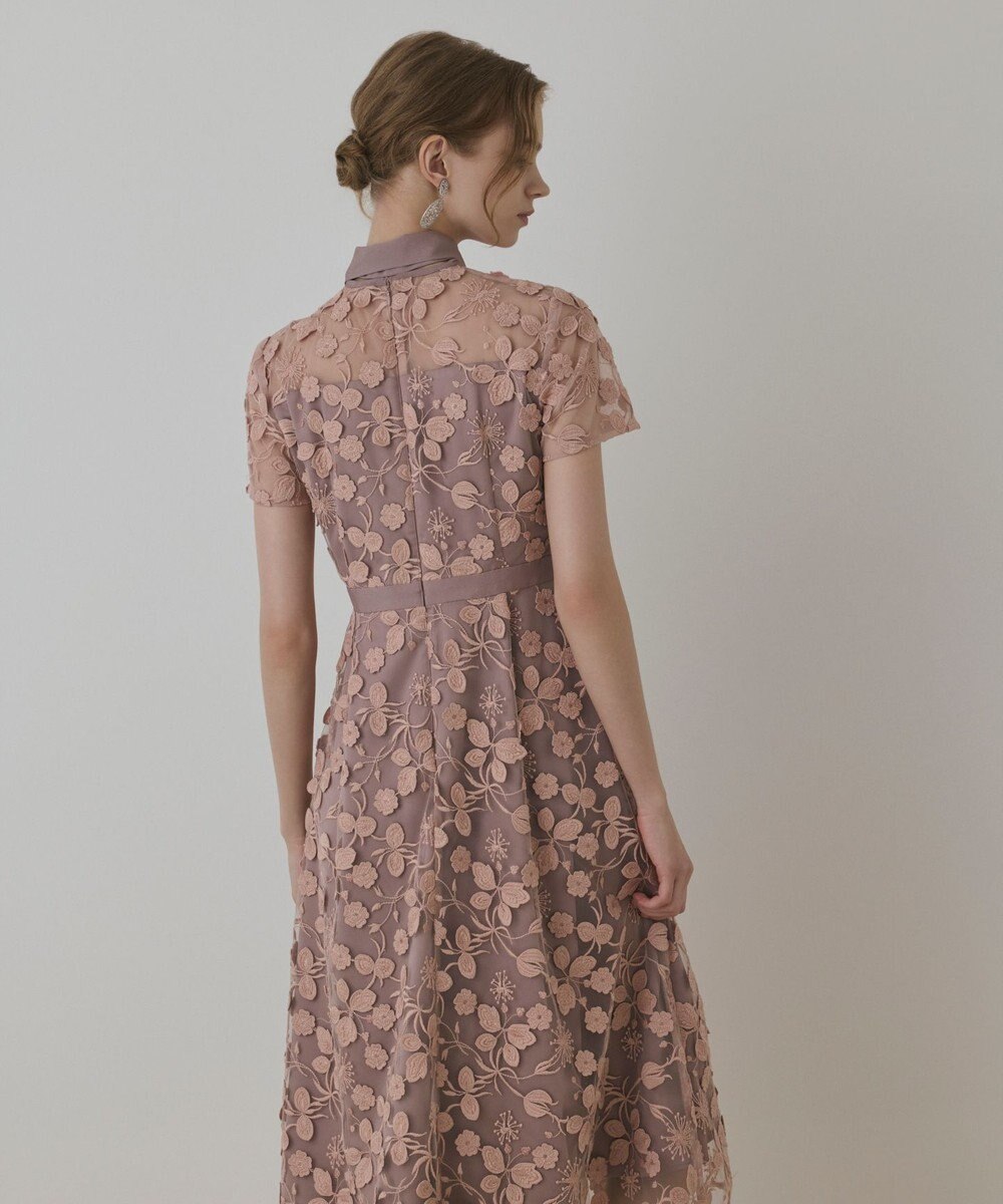 GRACE CONTINENTAL フラワ－フレアドレス 