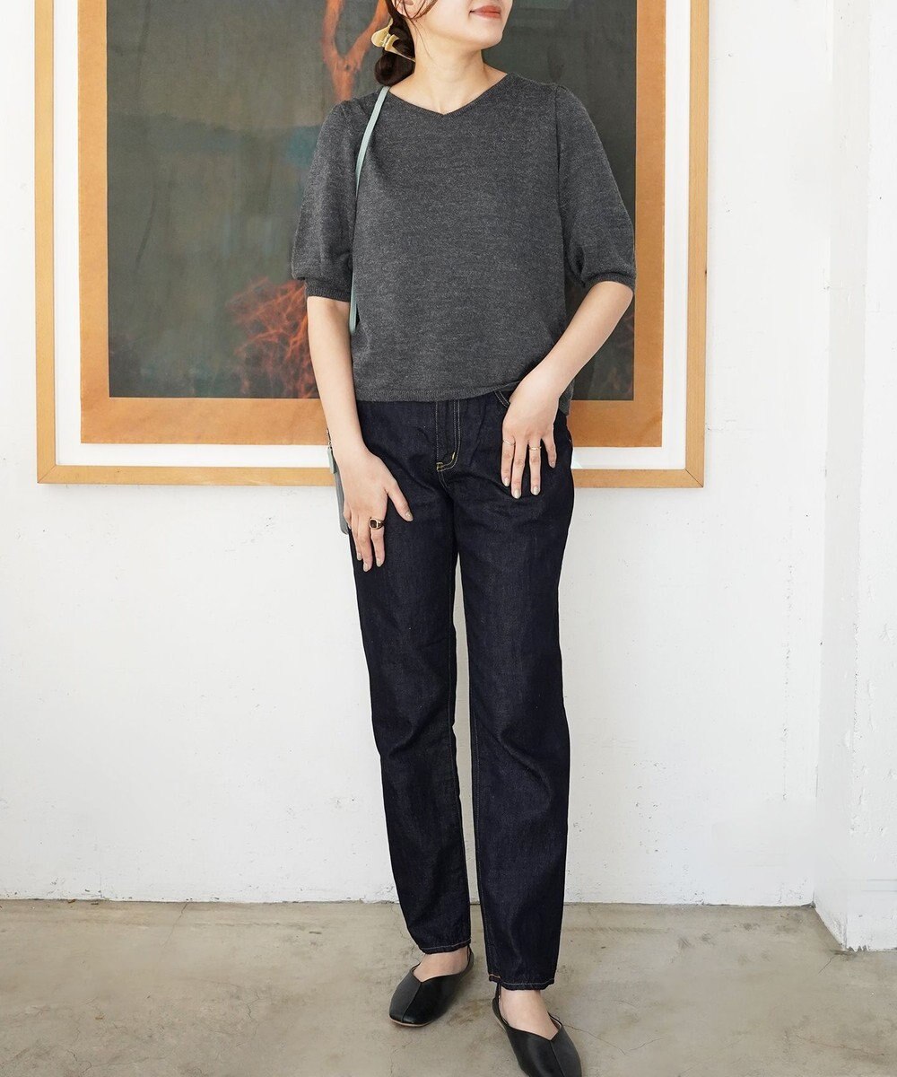 TOQUE 〈大草直子さんアドバイザー〉【天然素材】アルパカシルクニット5分袖 