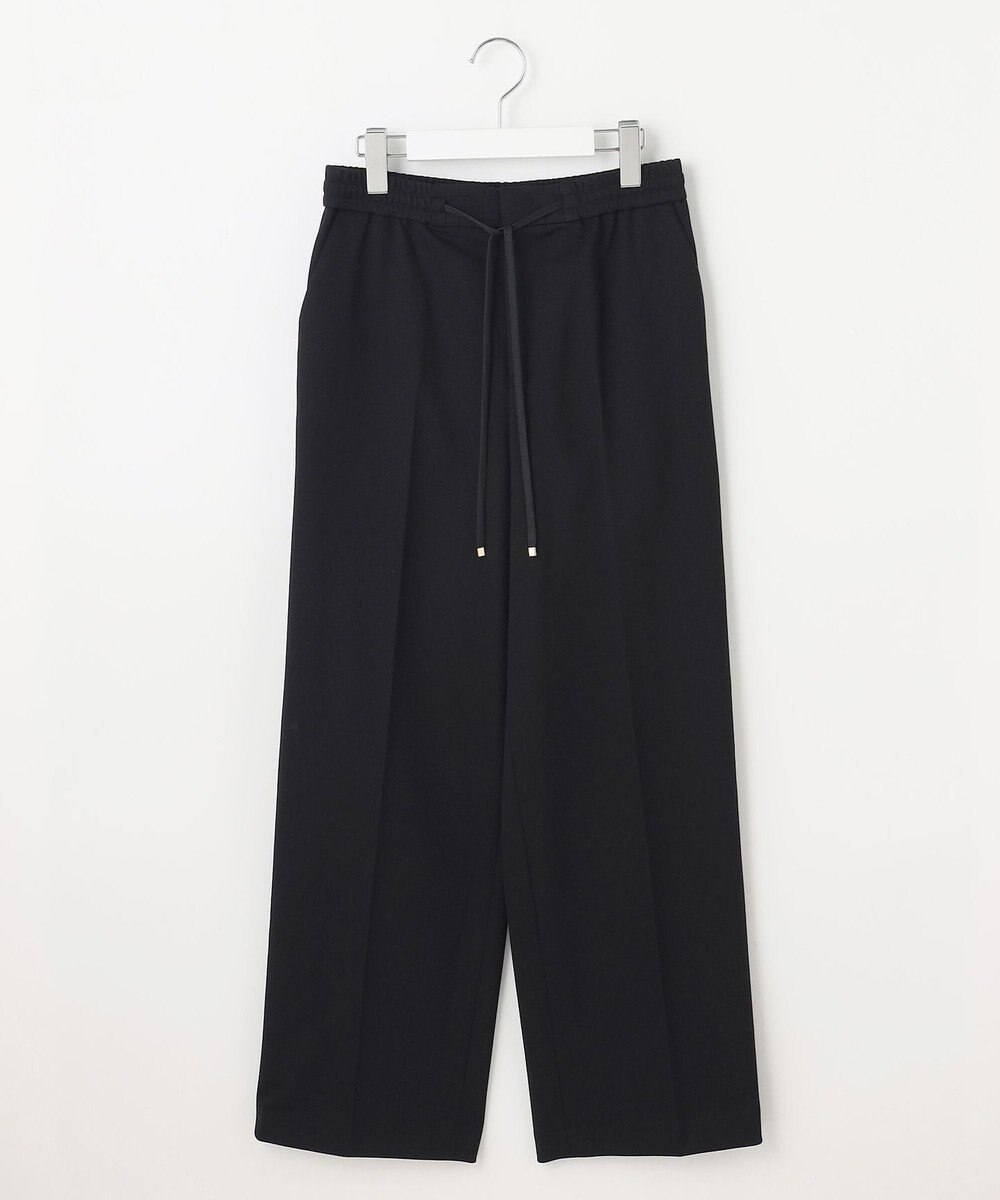 自由区 【洗える】ライトフィールジャージーワイドストレート パンツ 
