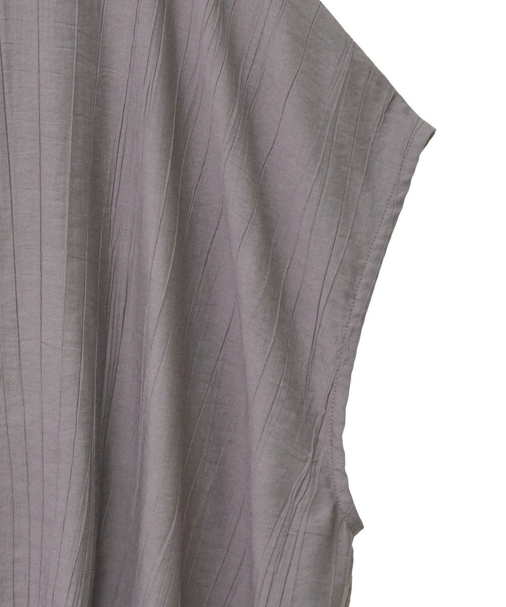 earth music&ecology 【接触冷感】裾ドロストフレンチスリーブシャツ 