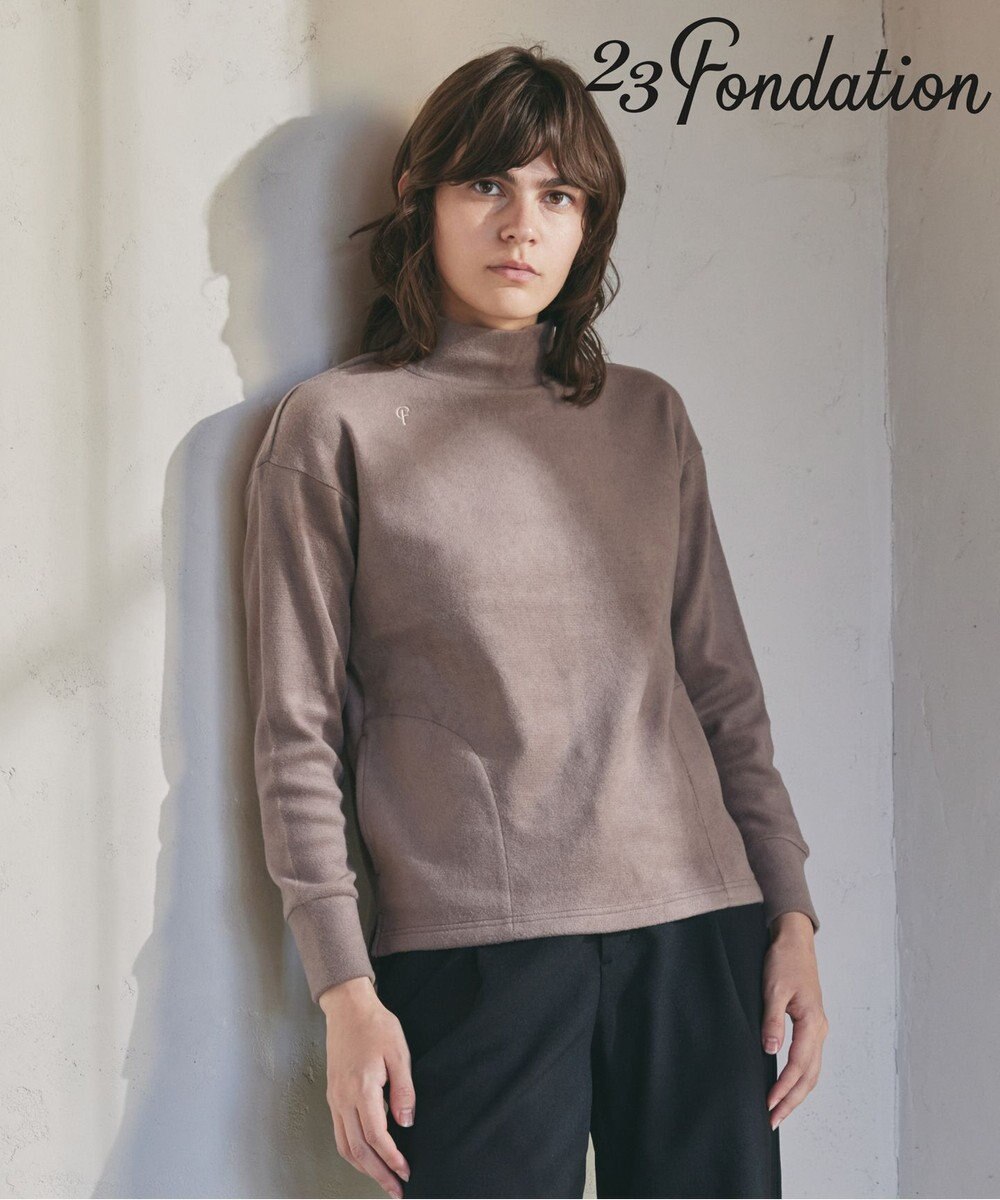 23区GOLF 【23Fondation/WOMEN】【吸湿発熱】モックネック プルオーバー 