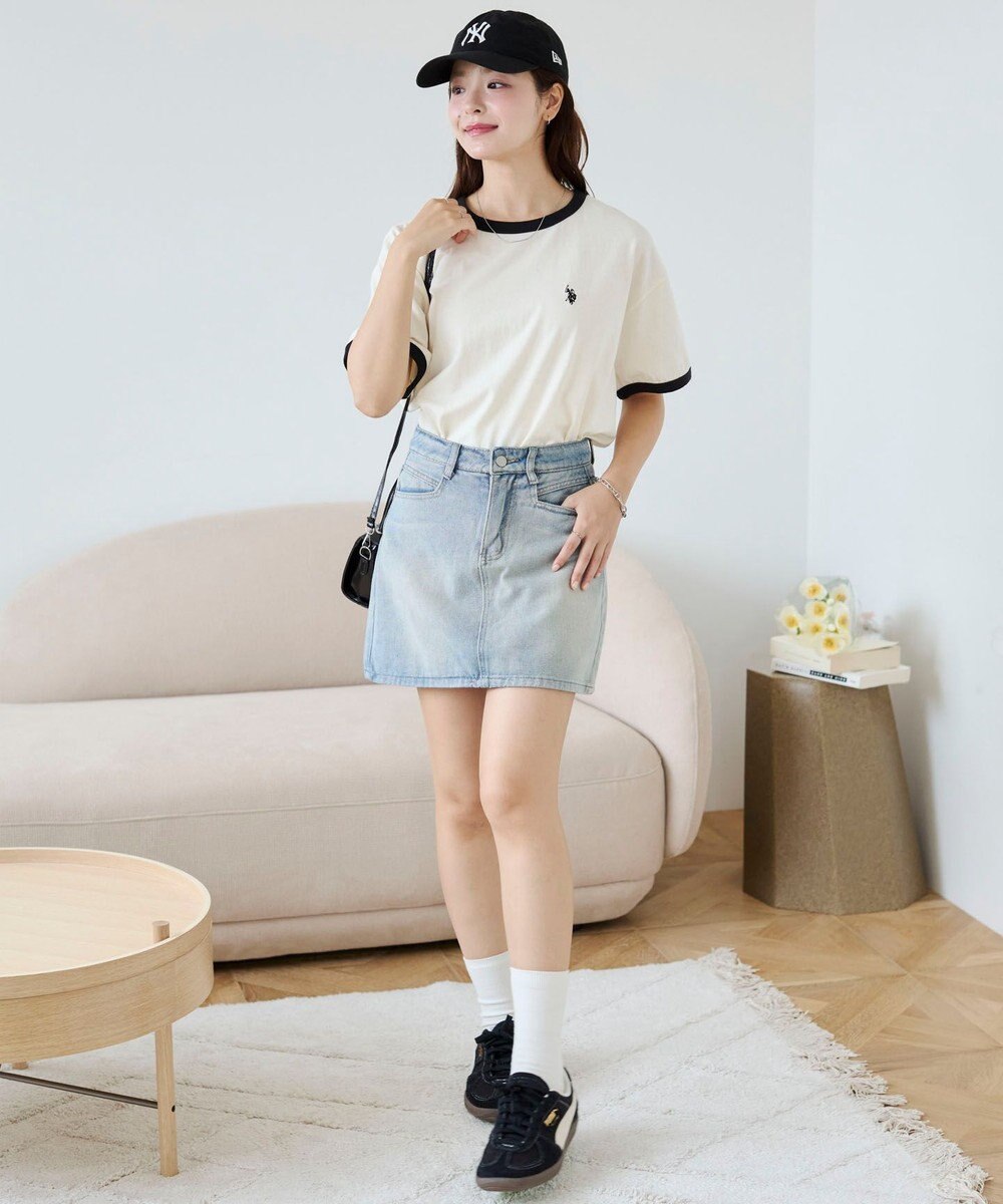 WEGO 【洗える/綿100%】USPOLOワンポイントTシャツ 