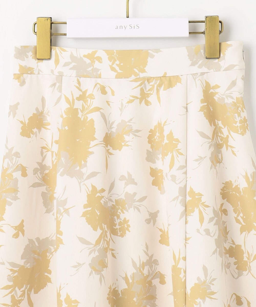 ANY SIS L 【撥水】シルエットフラワー スカート 