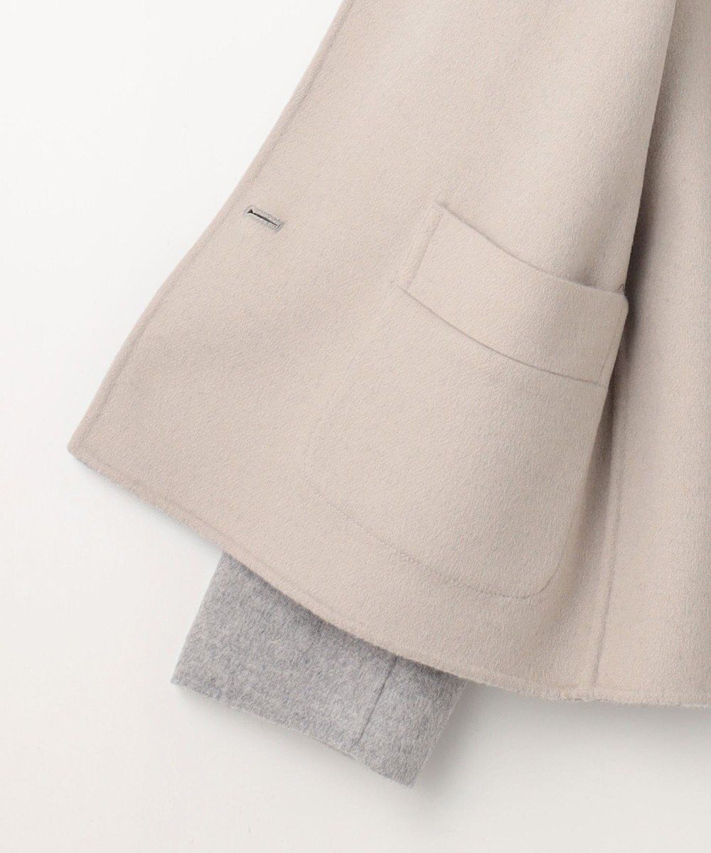 J.PRESS LADIES 【リバーシブル】ウールナイロンリバー スタンドカラー コート 