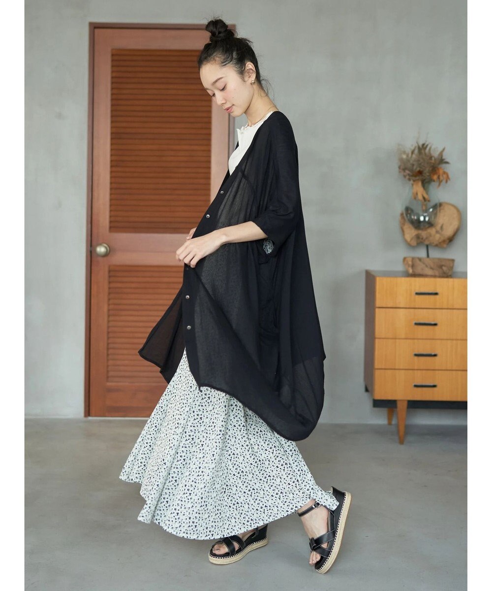 earth music&ecology レーヨンビッグシャツチュニック 