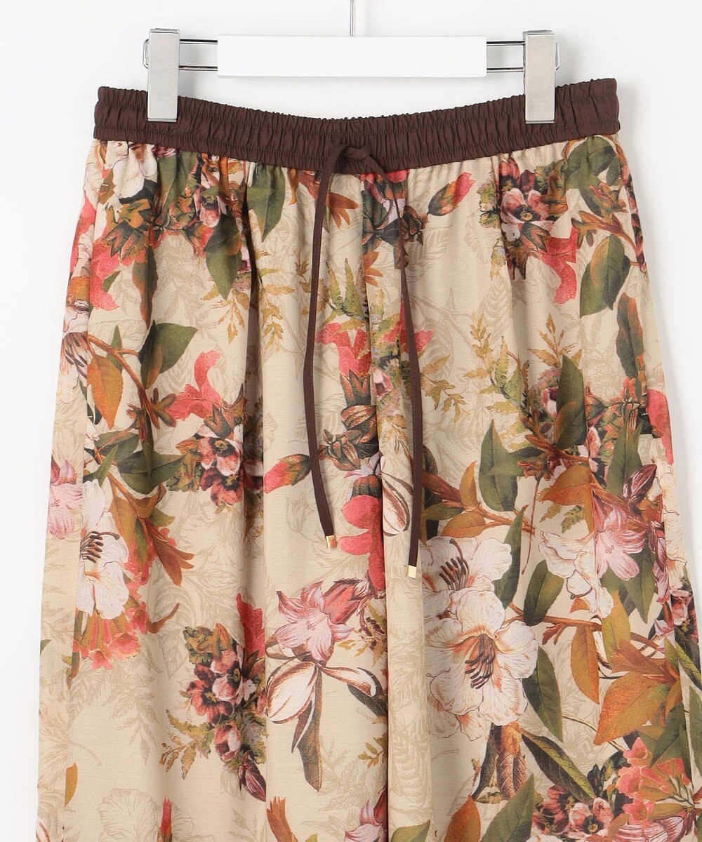 自由区 ボタニカルプリントドロスト パンツ 