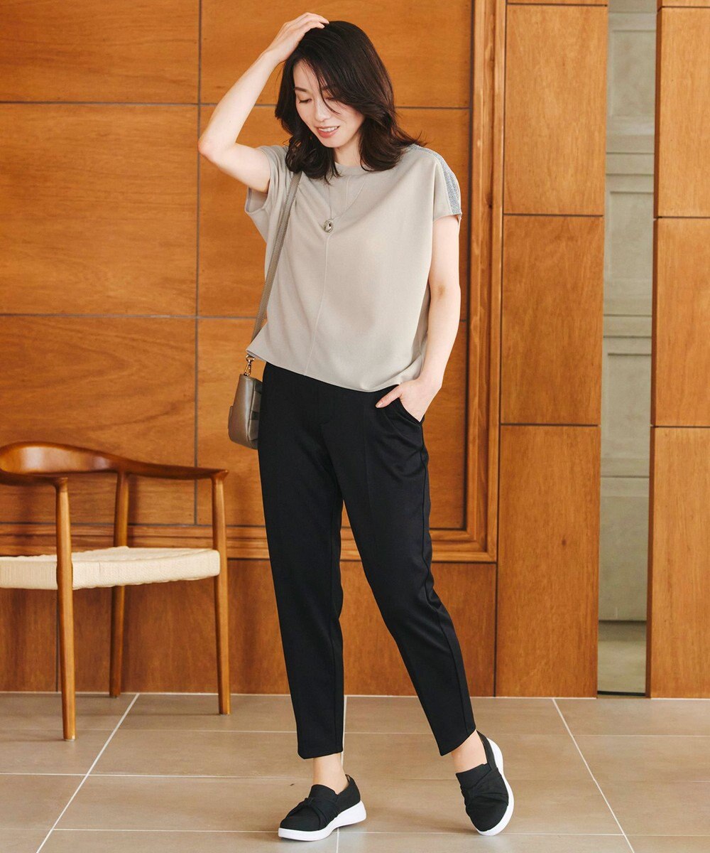 Tiaclasse 【洗える】ドルマンラメスリーブトップス 