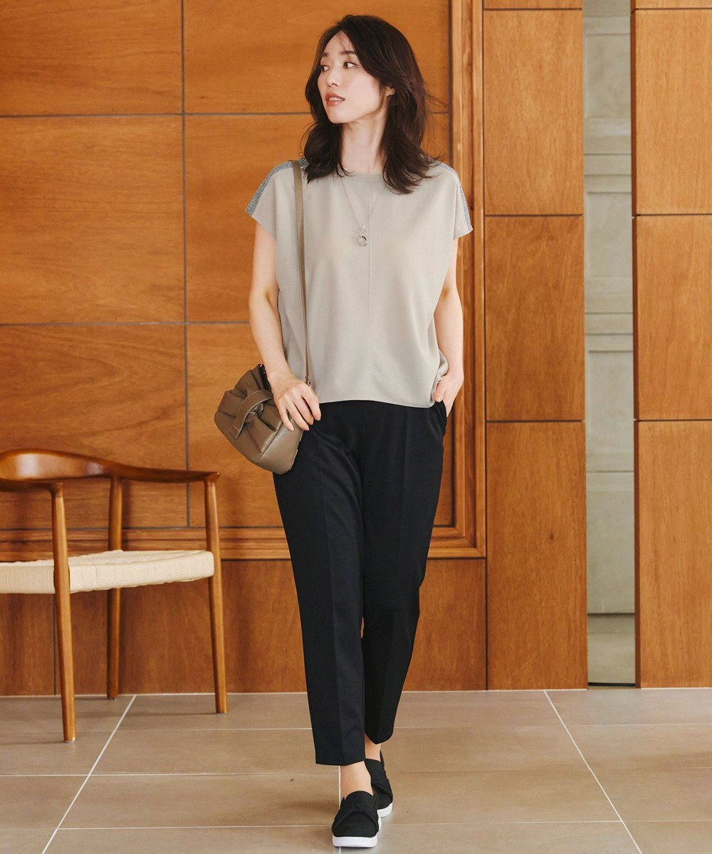 Tiaclasse 【洗える】ドルマンラメスリーブトップス 