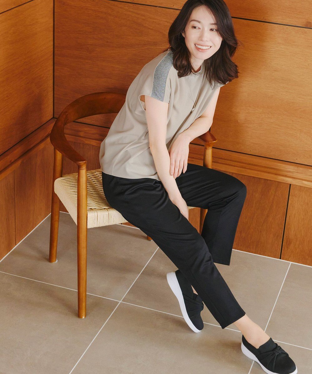 Tiaclasse 【洗える】ドルマンラメスリーブトップス 