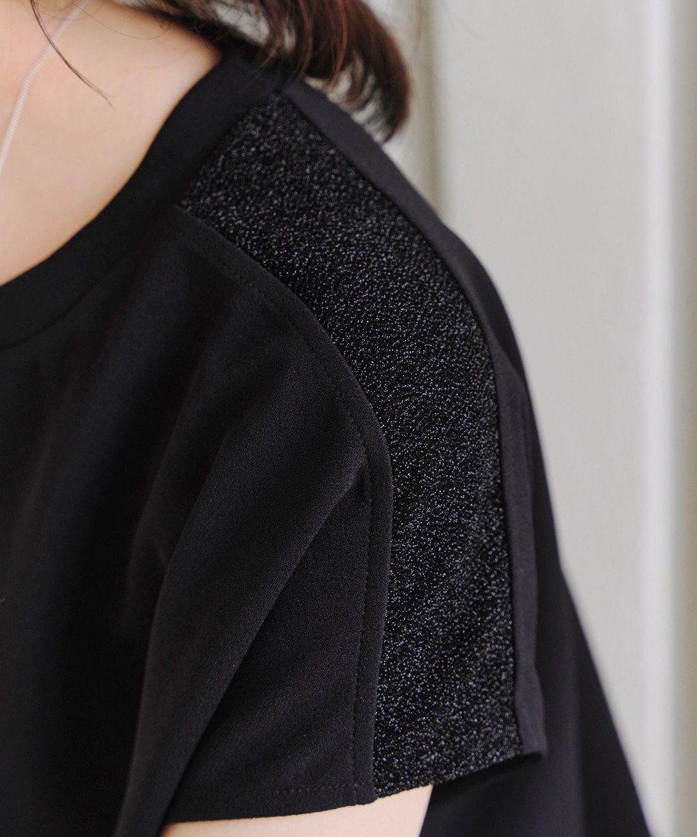 Tiaclasse 【洗える】ドルマンラメスリーブトップス 