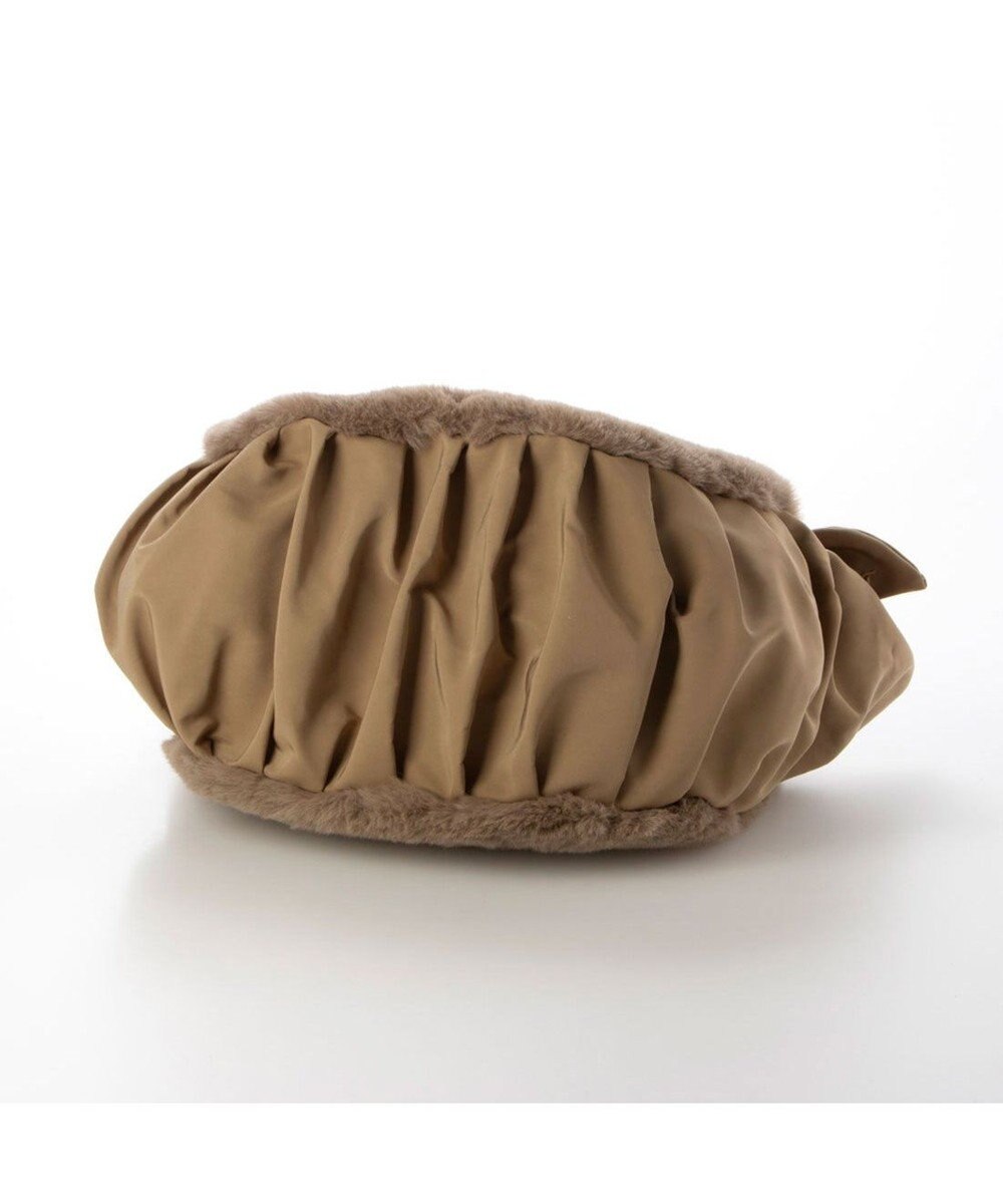 UNBILLION カシュカシュ cachecache / 下がりリボンエコファーコンビラウンドトート 