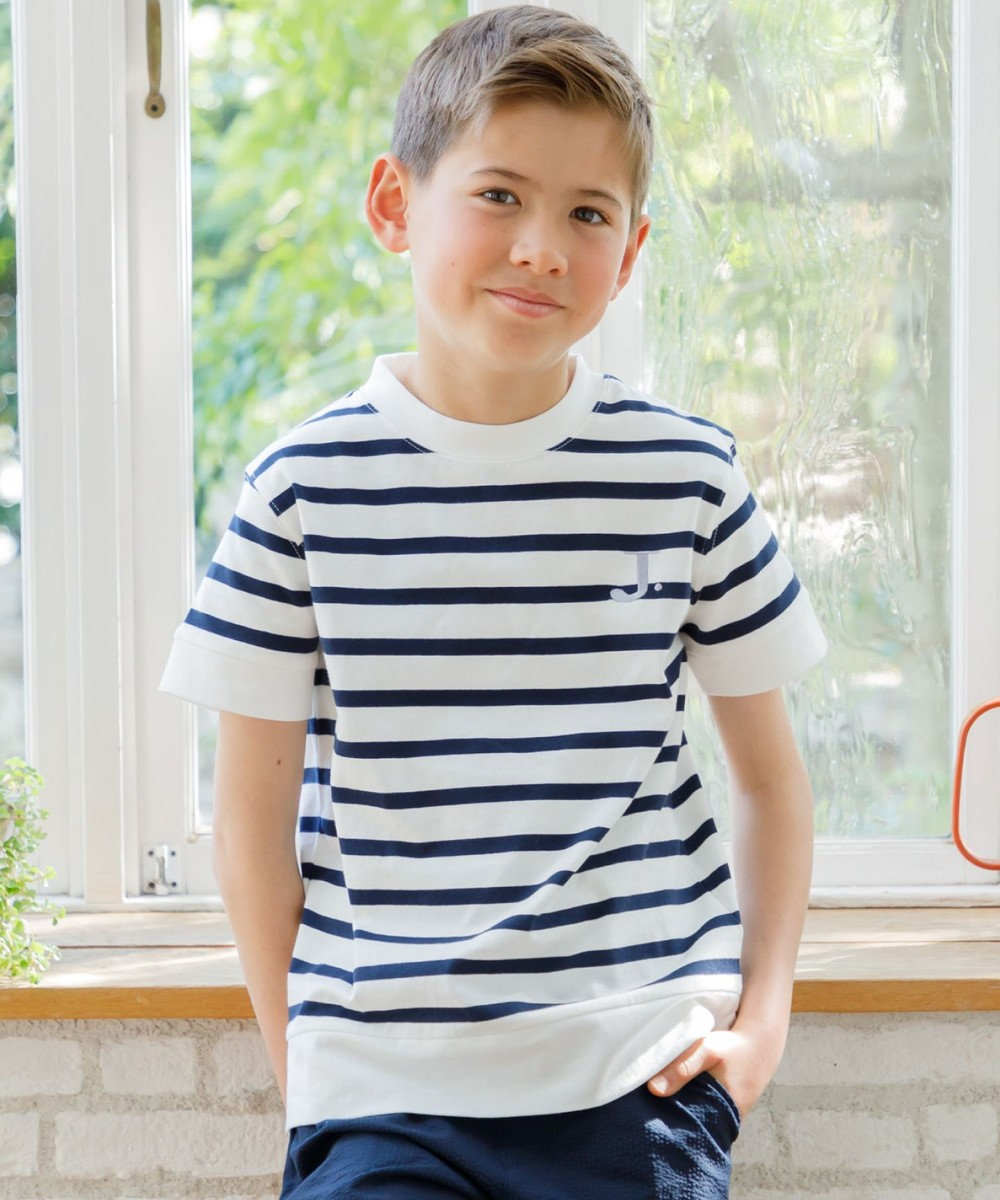 J.PRESS KIDS 【110-130cm】J.半袖ボーダーＴシャツ 
