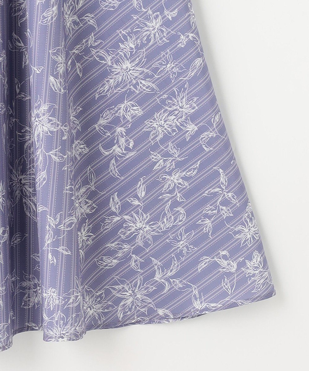 ANY SIS 【洗える】ラインフラワーストライプ スカート 