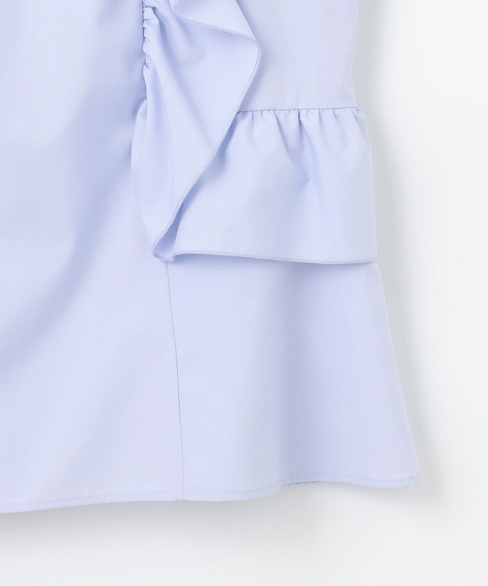 #Newans 【洗濯機可能/シワになりにくい】〈小柄さんにお勧め〉バーティカルフリルブラウス 