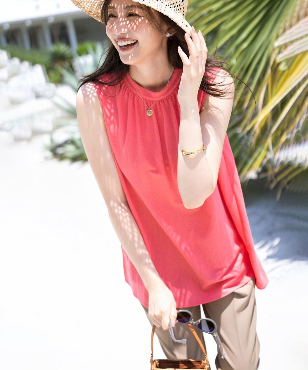 組曲 L ライトダブルクロス テーパードパンツ 