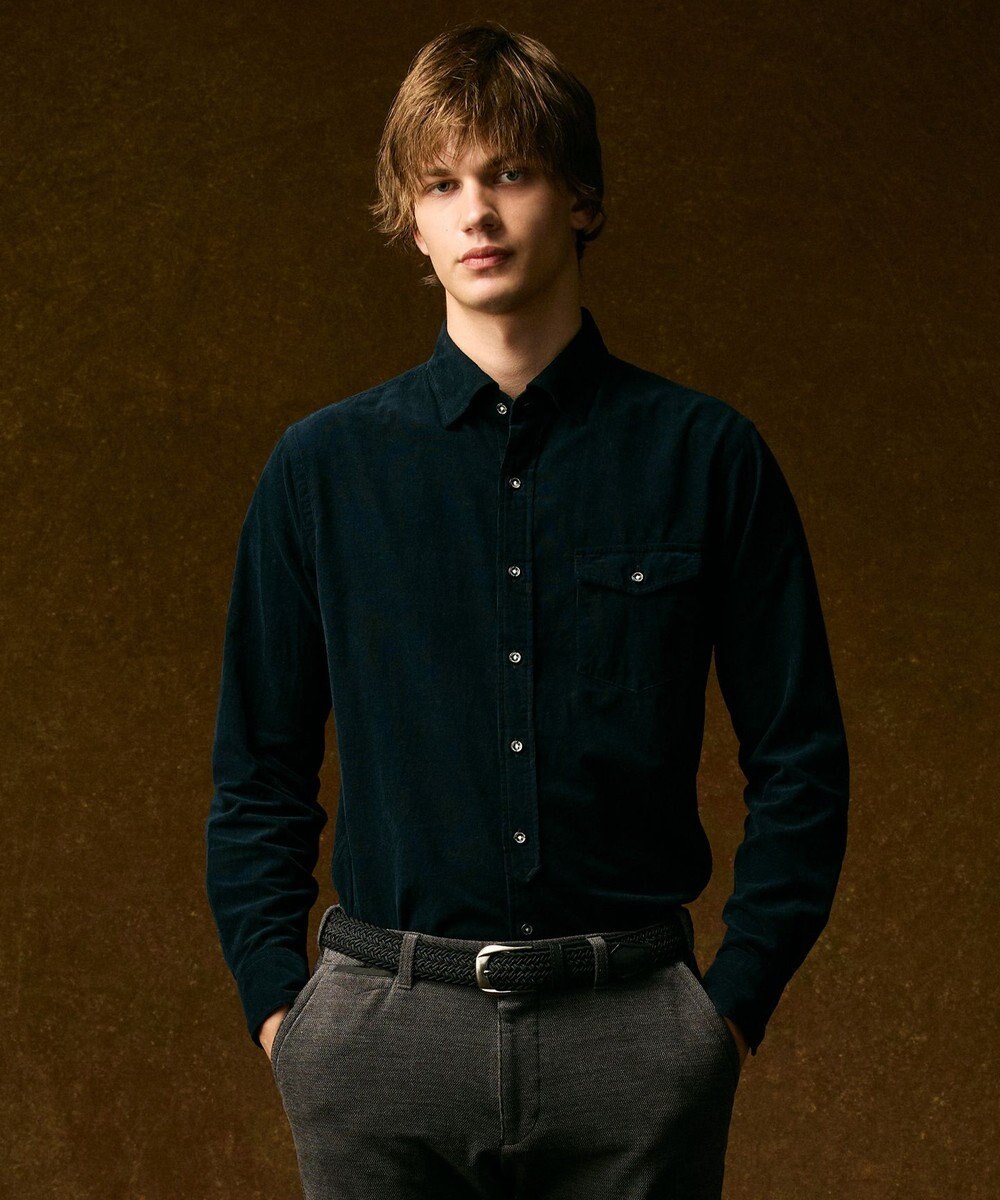 JOSEPH ABBOUD 【キングサイズ・ストレッチ】コーデュロイ シャツ 