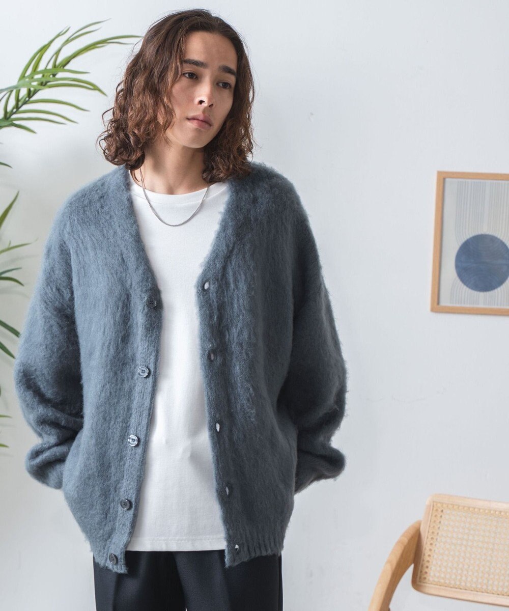 WEGO モヘアライクBIGカーディガン 