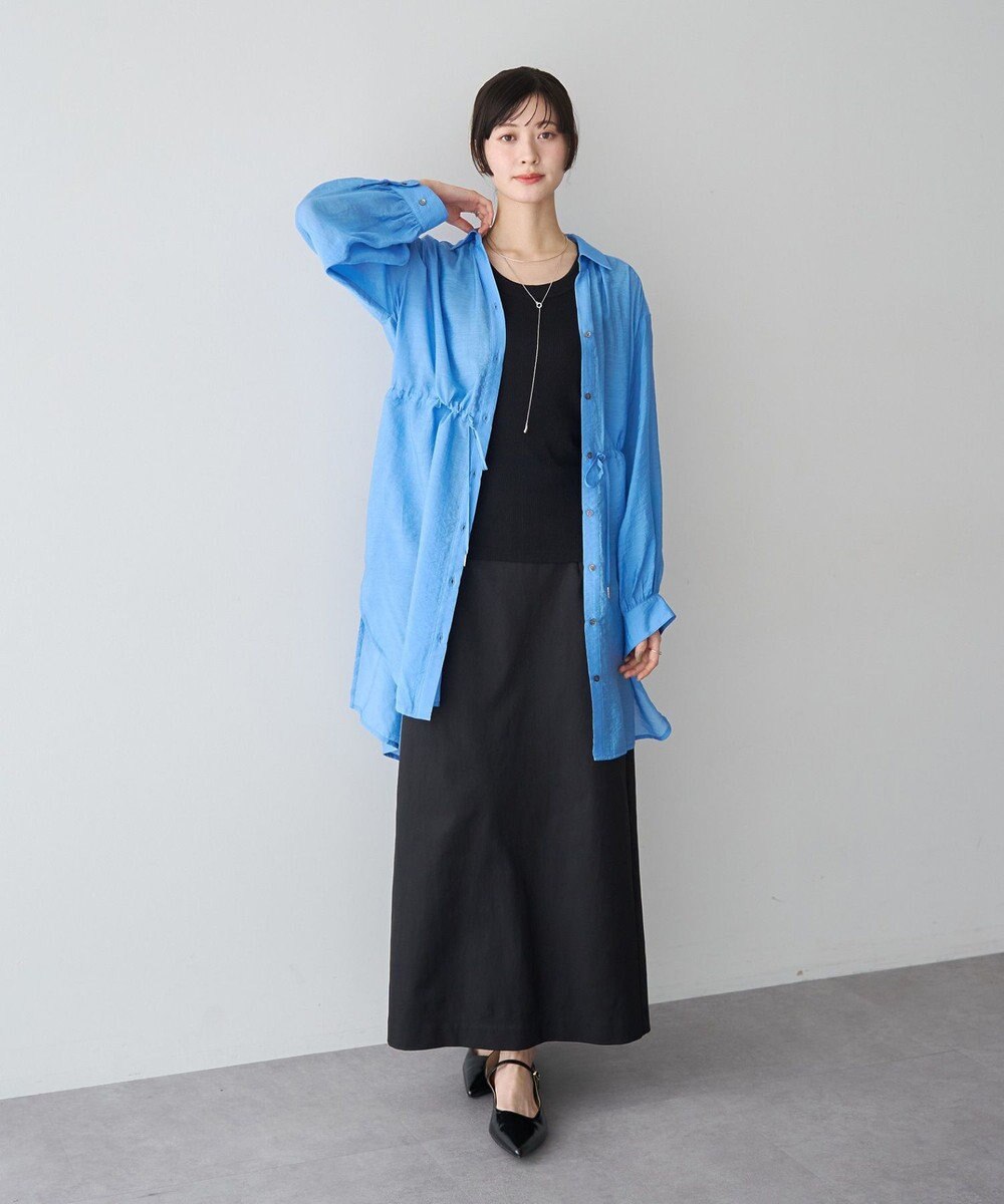 YECCA VECCA シアー2way袖バルーンチュニック 