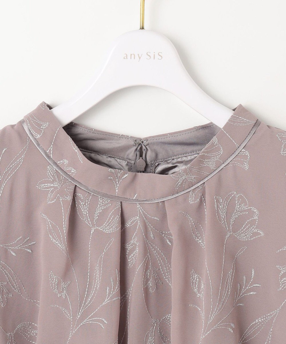 ANY SIS 【Lily Calin】ラインエンブロイダリー ドレス 