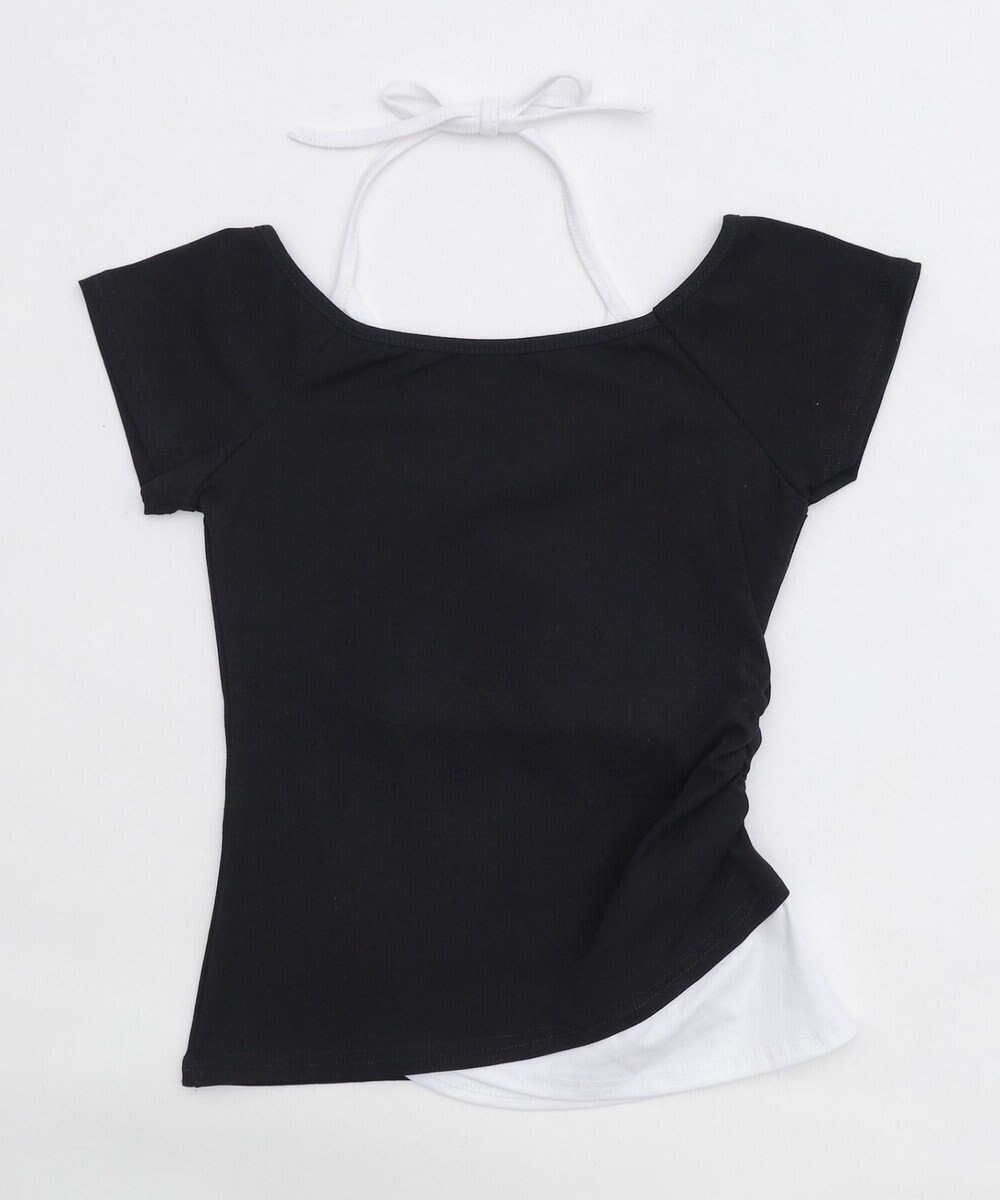 WEGO フェイクインナープリントピチT 