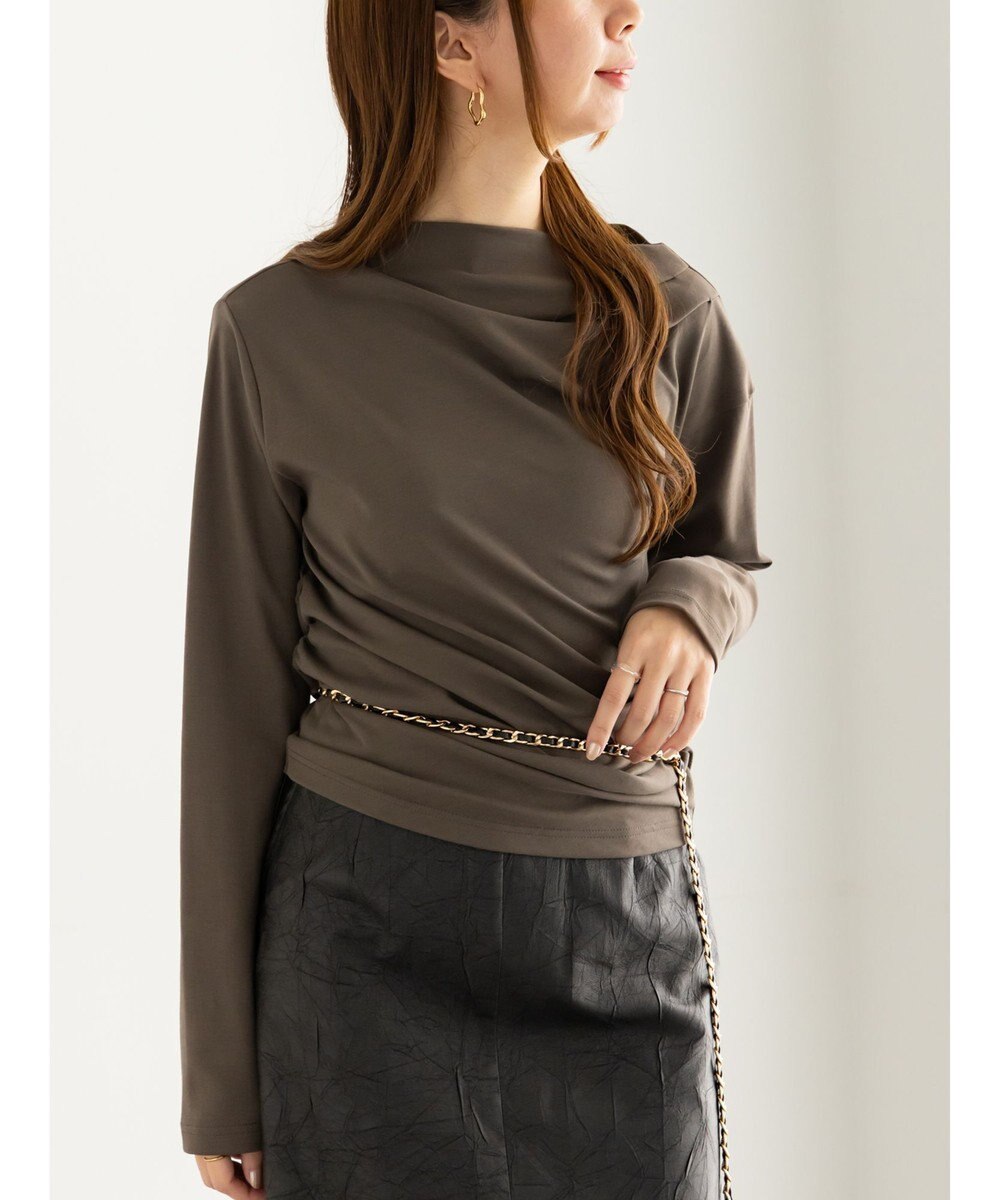 Te chichi スムースアシメロングスリーブプルオーバー《2025Autumn catalog vol.2 item》 