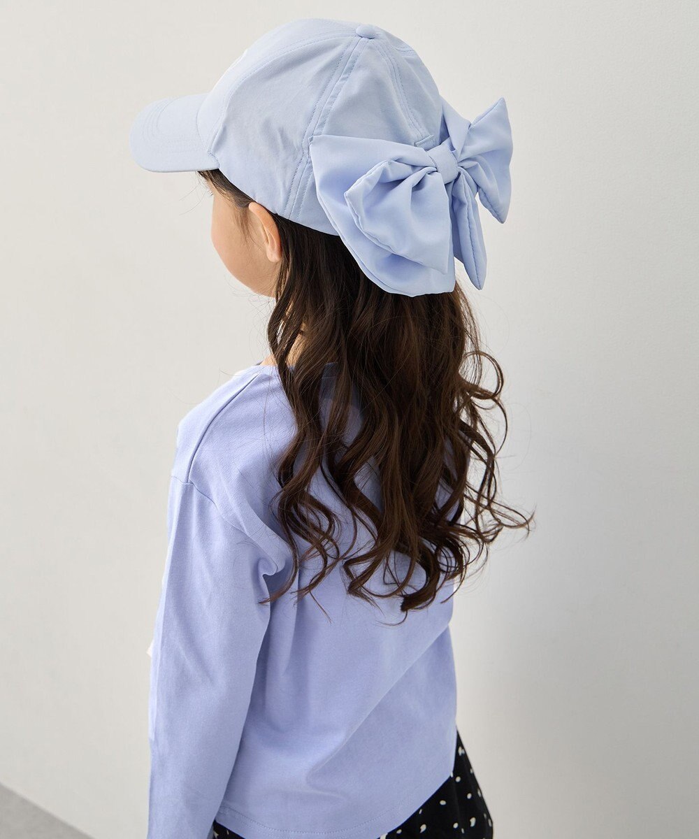 ANY KIDS 【日よけ付き】2WAYリボン刺繍キャップ 
