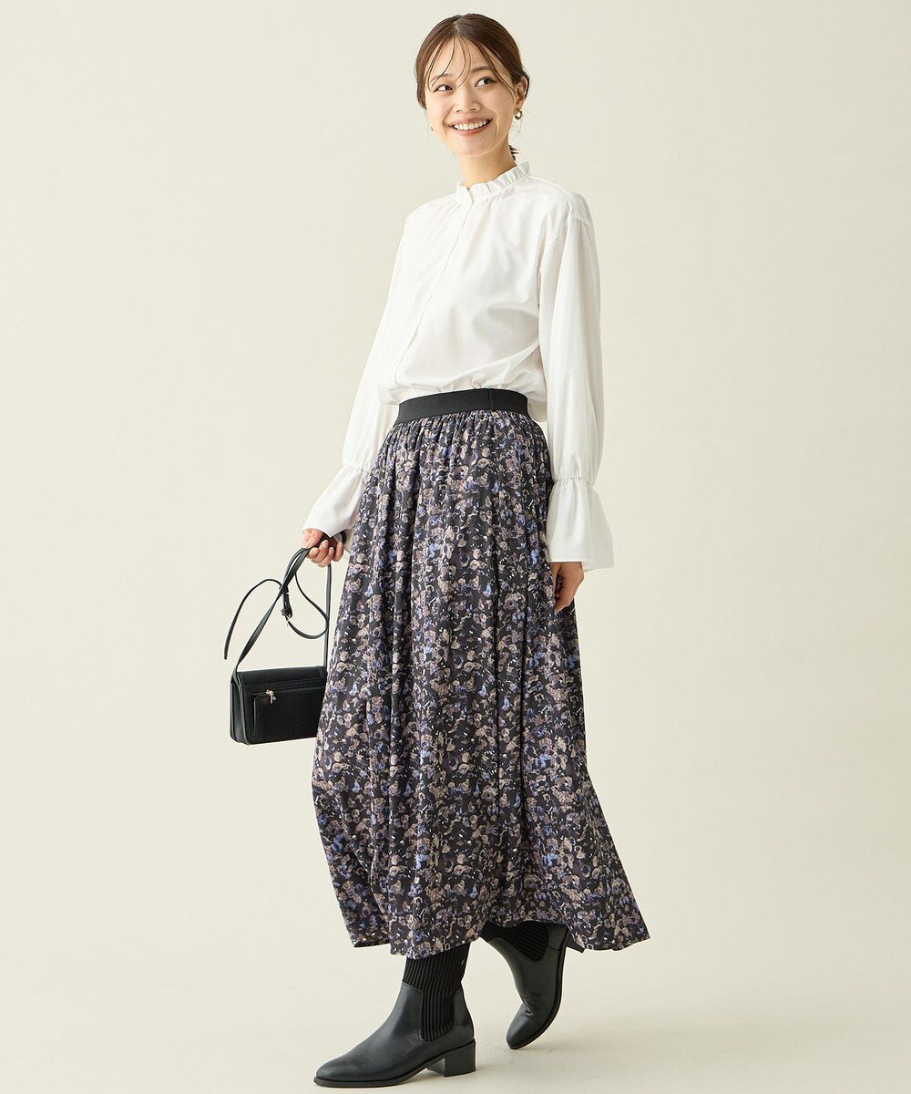 ANY 【ウエストゴム】モザイクプリントスカート 