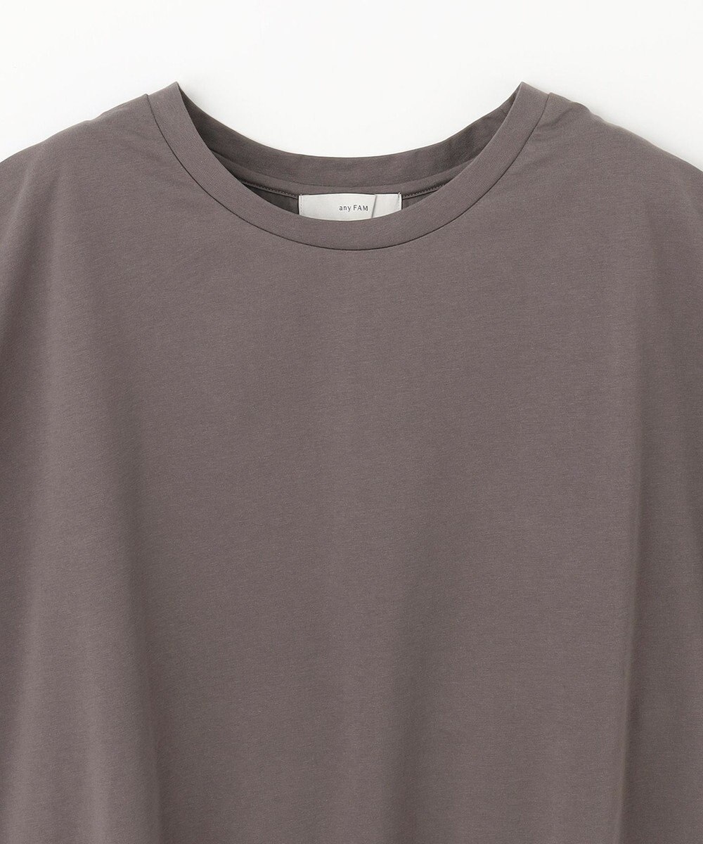 ANY L 【吸水速乾/シワになりにくい/アンチピリング】バックフレアフレンチスリーブカットソー 