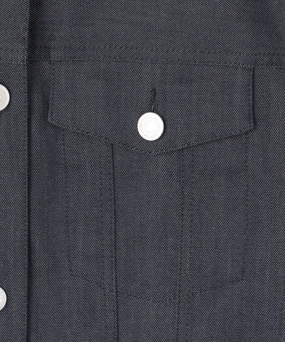 J.PRESS LADIES 【洗える】セルロースシャンブレー ノーカラー デニム ジャケット 