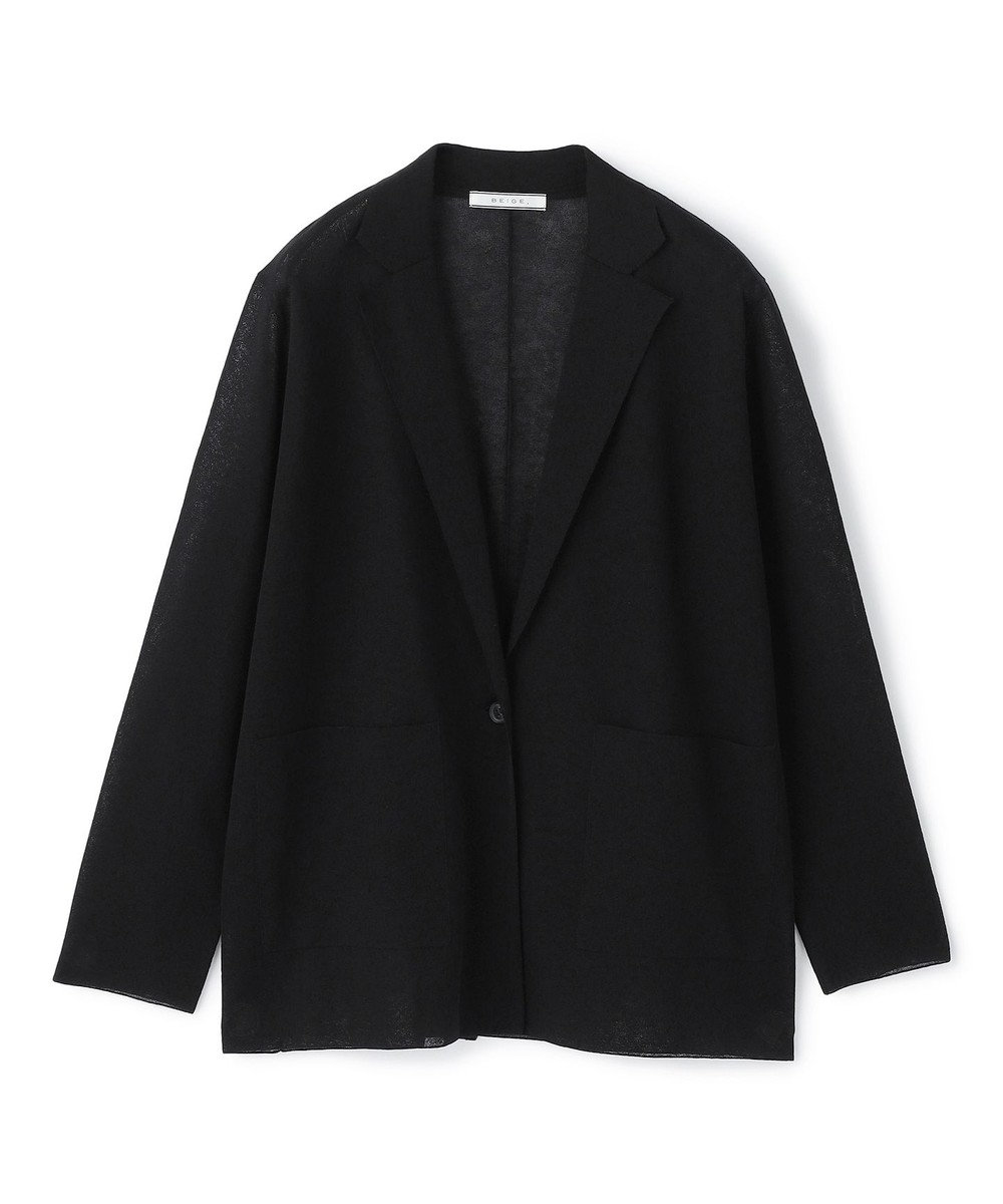 BEIGE， PYRRHOT / シアーコンビ ニットジャケット 