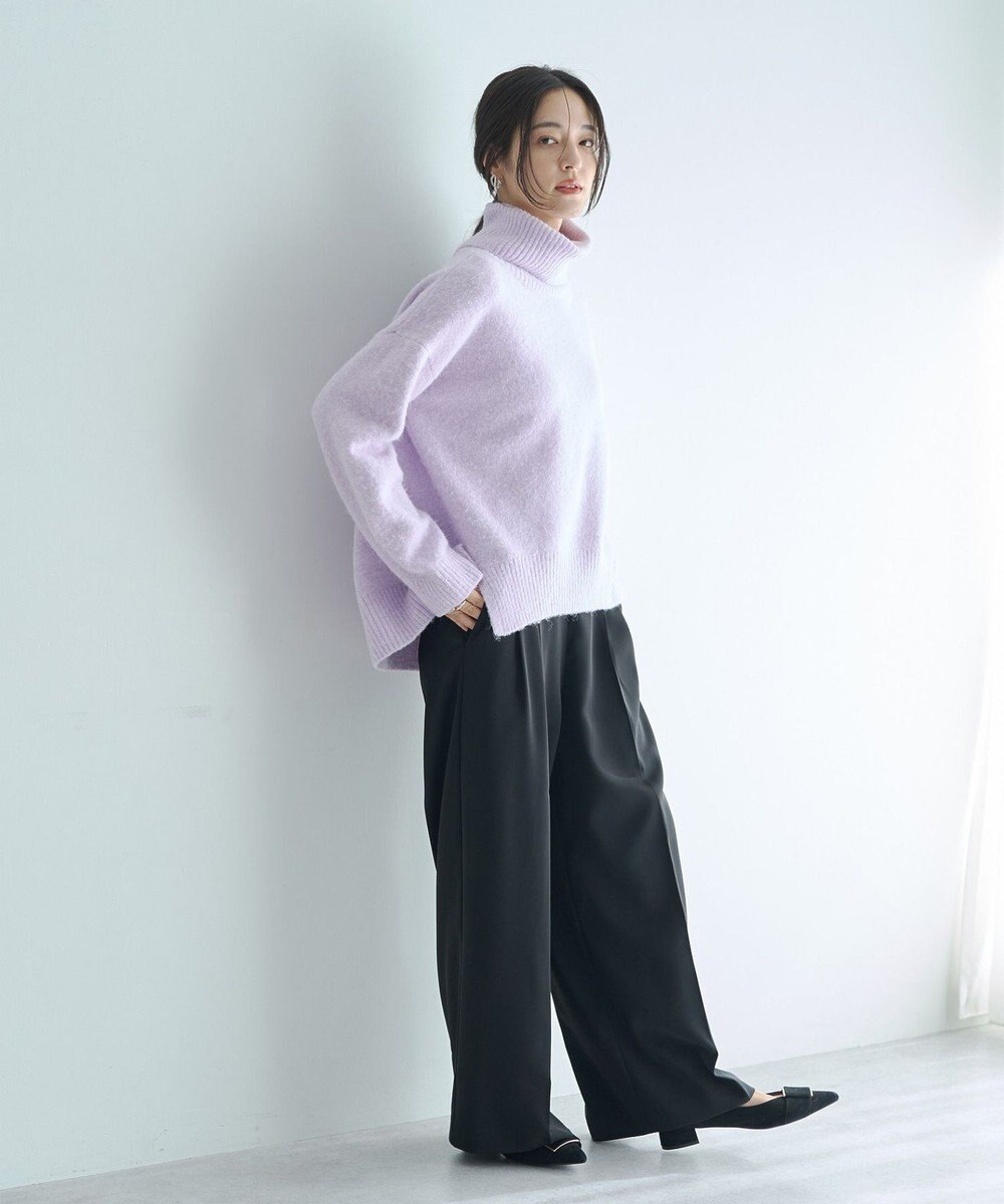 YECCA VECCA スリットタートルネックニット 