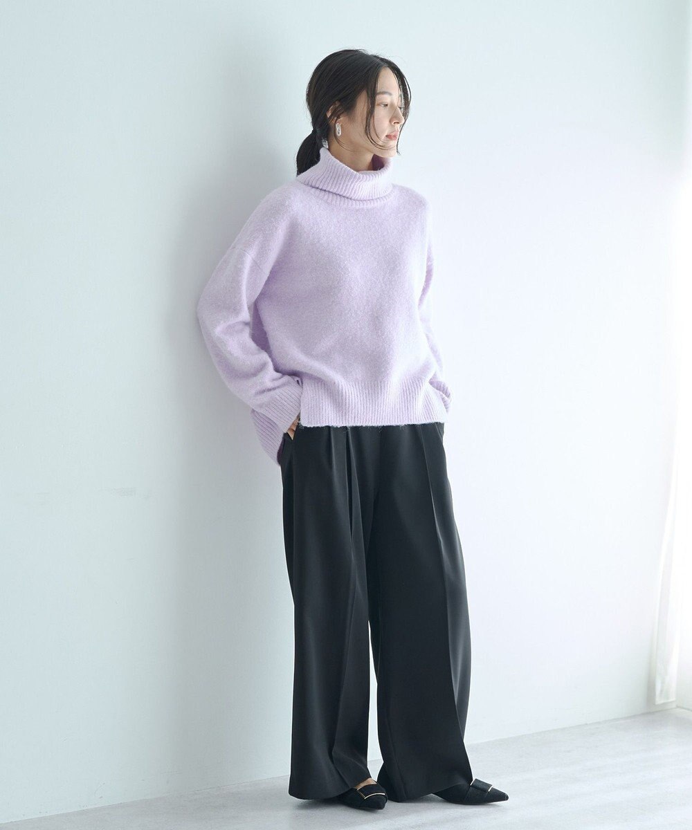 YECCA VECCA スリットタートルネックニット 