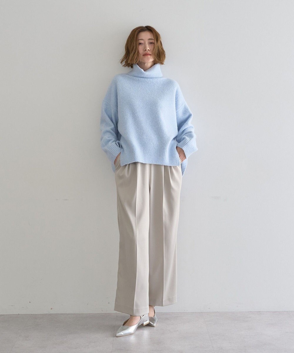 YECCA VECCA スリットタートルネックニット 