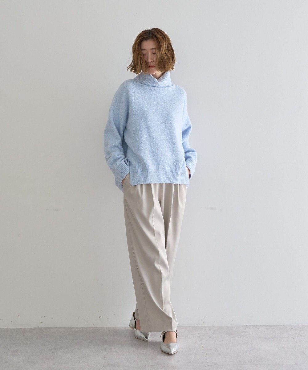 YECCA VECCA スリットタートルネックニット 