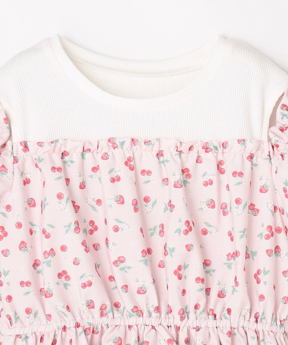 ANY KIDS 【洗濯機可能】オンオフショルダーワンピース 