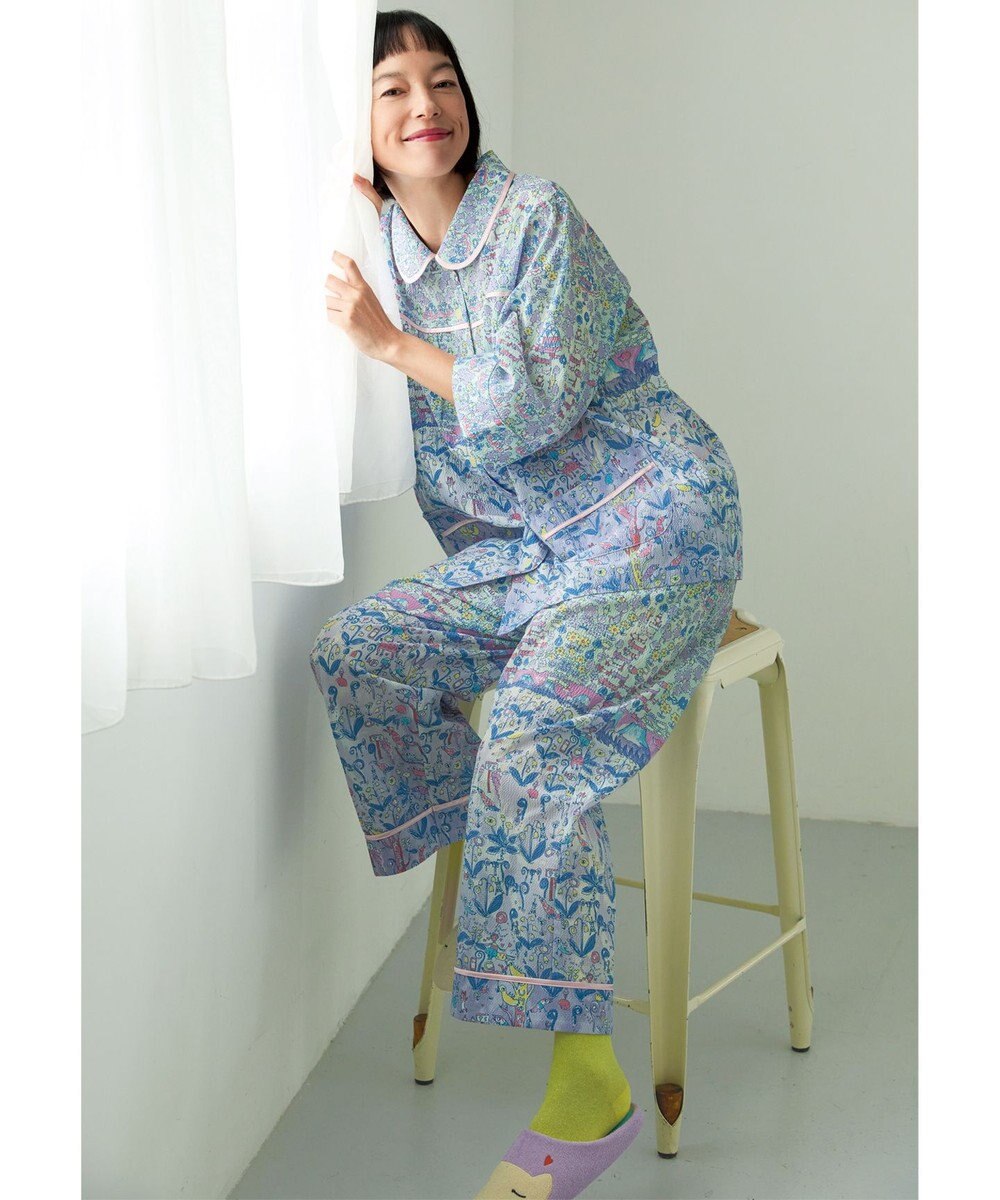 tsumori chisato SLEEP ツモリチサト パジャマ 綿100%(本体) ローン素材 7分袖 長袖 8分丈 レディース UDT213 /ワコール 
