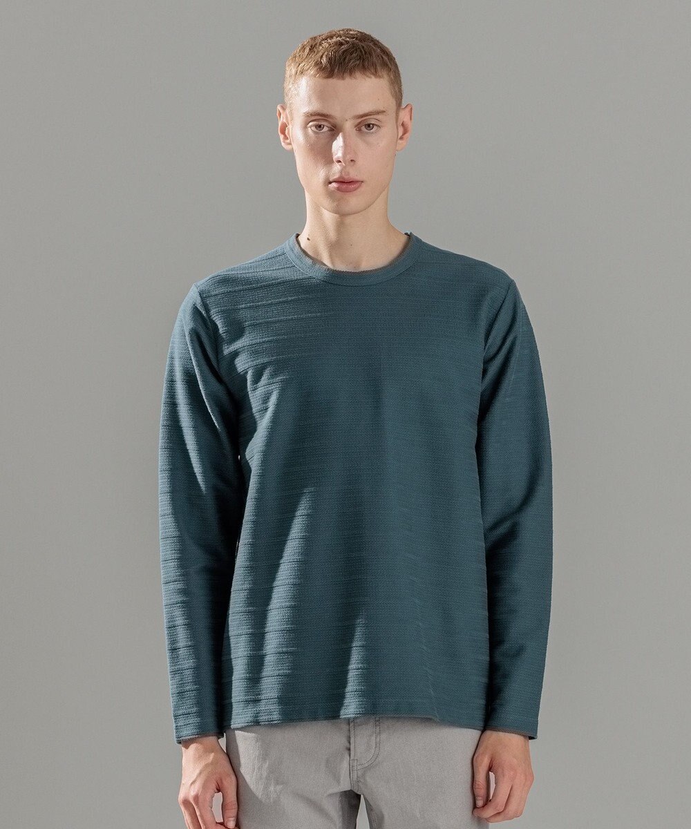JOSEPH HOMME ブラッシュジャガード　クルーネック長袖Tシャツ 