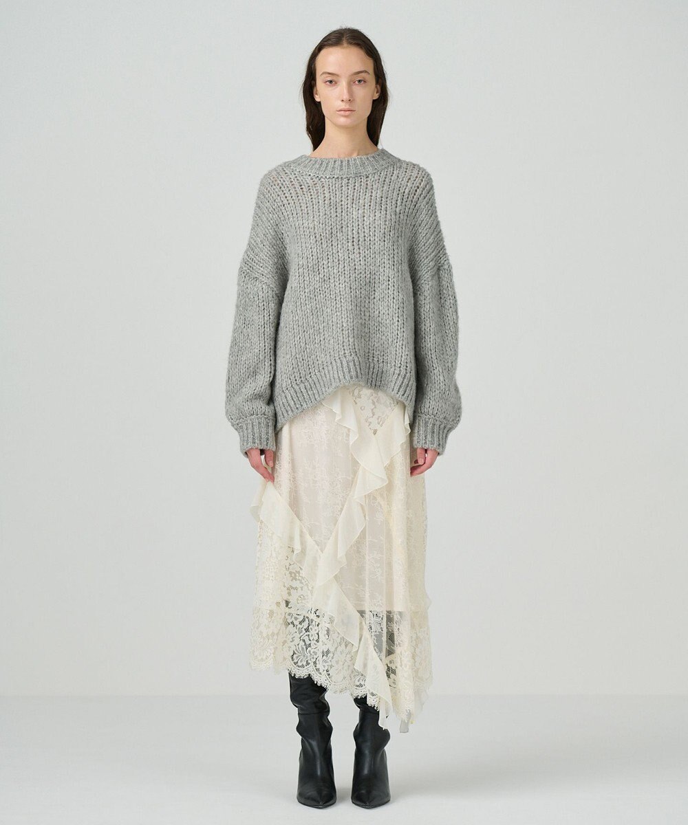 GRACE CONTINENTAL オーバールーズニットトップ 