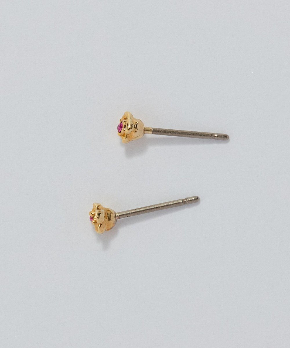 Phoebe 【金属アレルギー対応】プチフラワービジュースタッドピアス　ピンク 