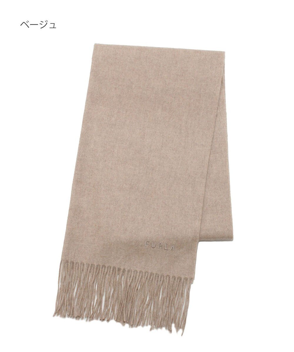 MOONBAT 【洗えるカシミヤ】FURLA カシミヤ100％ 無地ビッグマフラー／幅50cm 