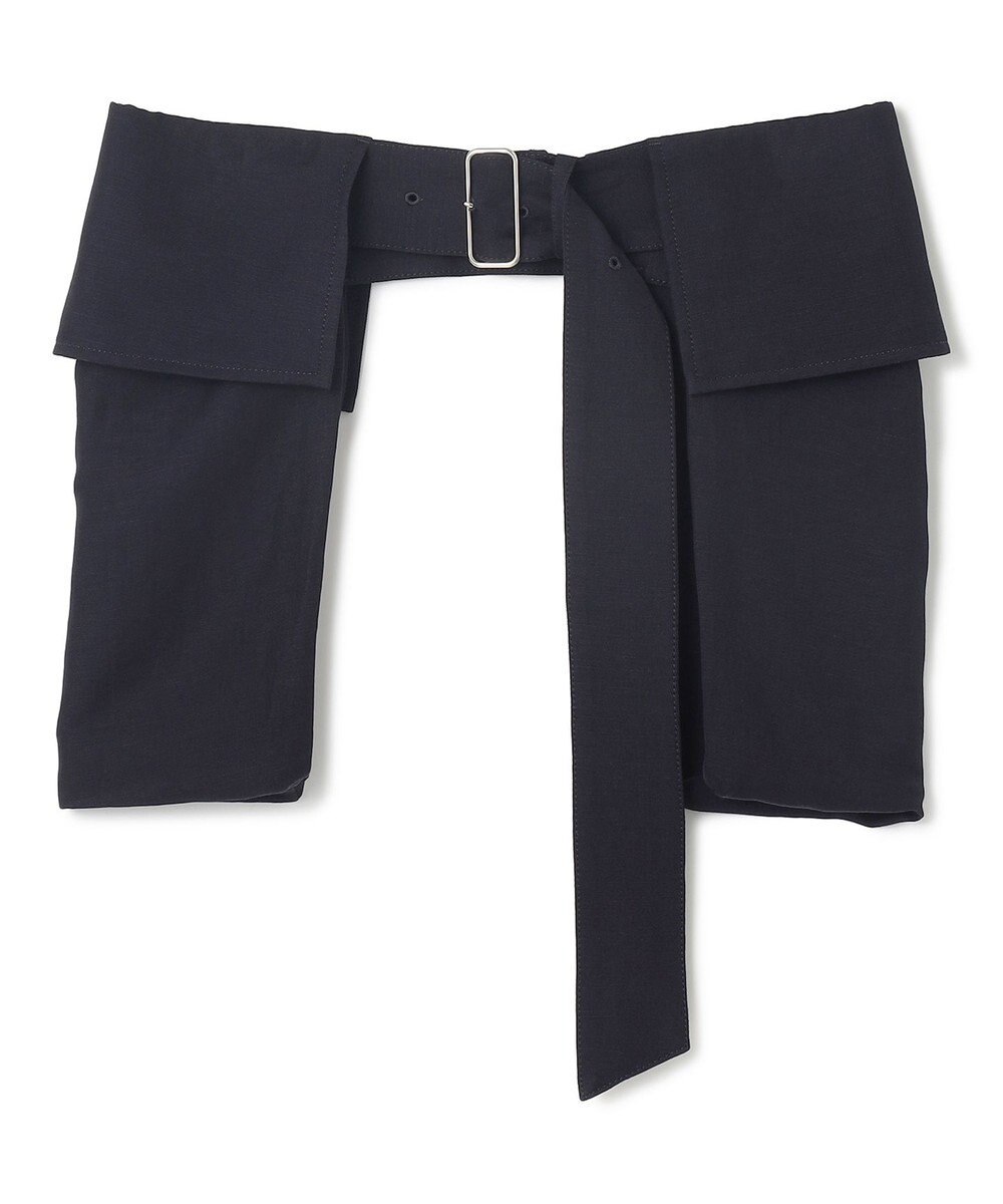 BEIGE， 【洗える】BERNARD / リネンワイドポケット付きラップベルト 