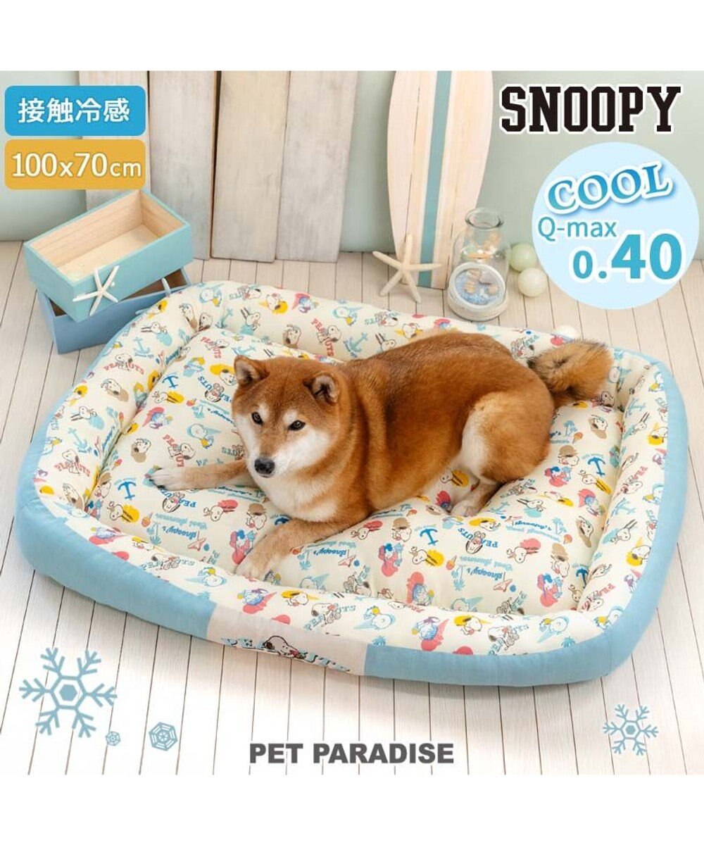PET PARADISE スヌーピー クールカドラー 《アイス柄》 角型 LL 