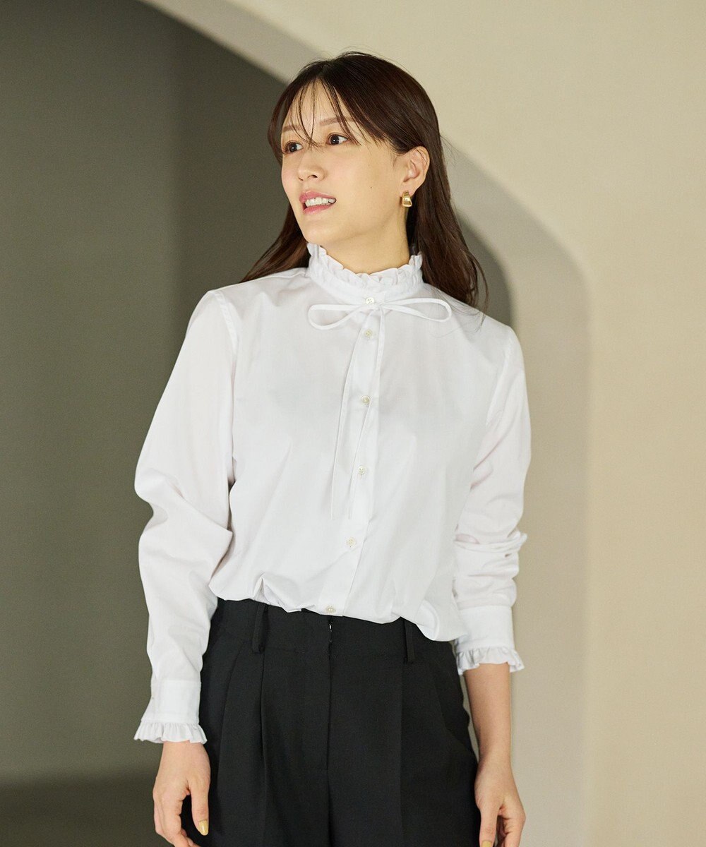 #Newans フリルカラーノーブルブラウス 