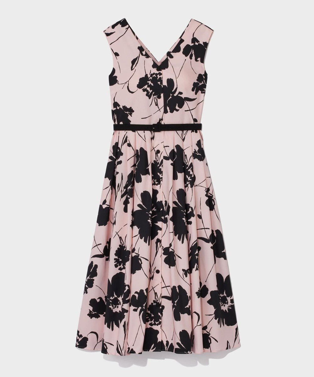 GRACE CONTINENTAL バイカラーボタニカルドレス 